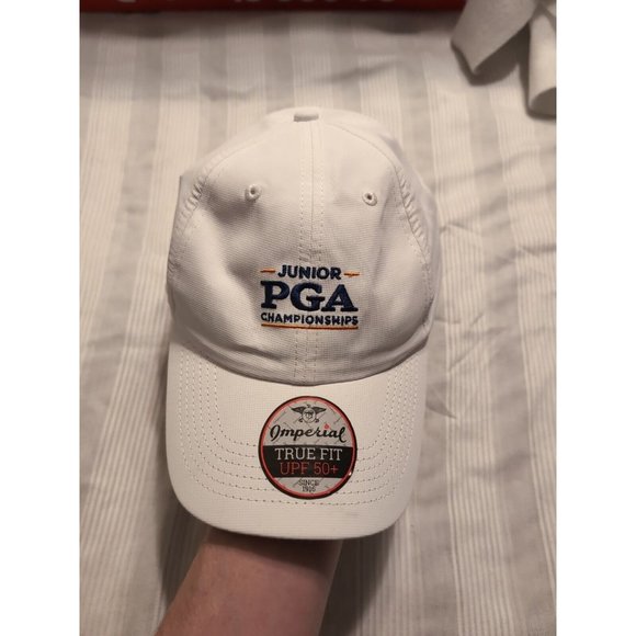 Junior Pga Championships Imperial Tru-Fit White Baseball Cap Upf 50+ Hat - Picture 1 of 9